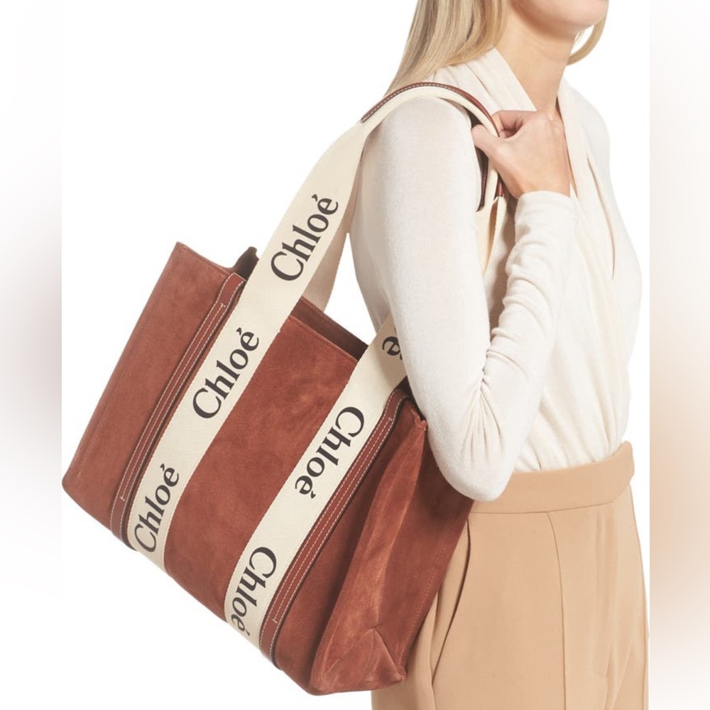 Chloe medium Woody Suede tote